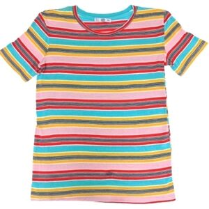 Zara women's multicolored striped tee size small